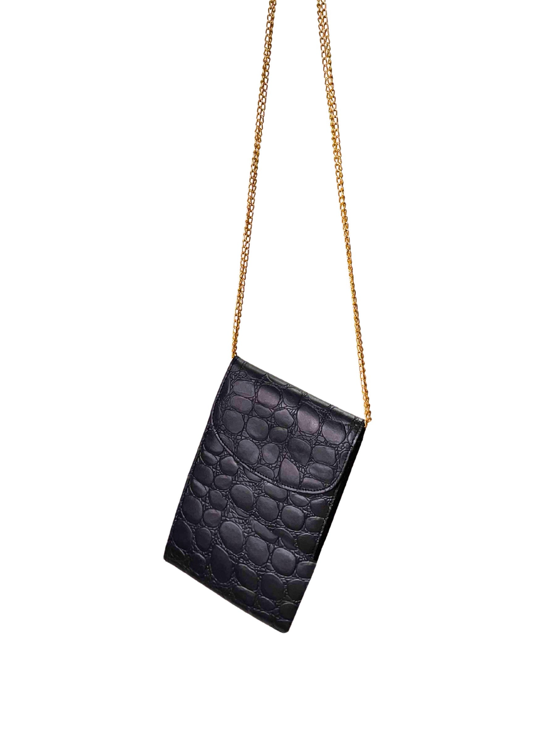 Pochette LOLIS animalprint noire