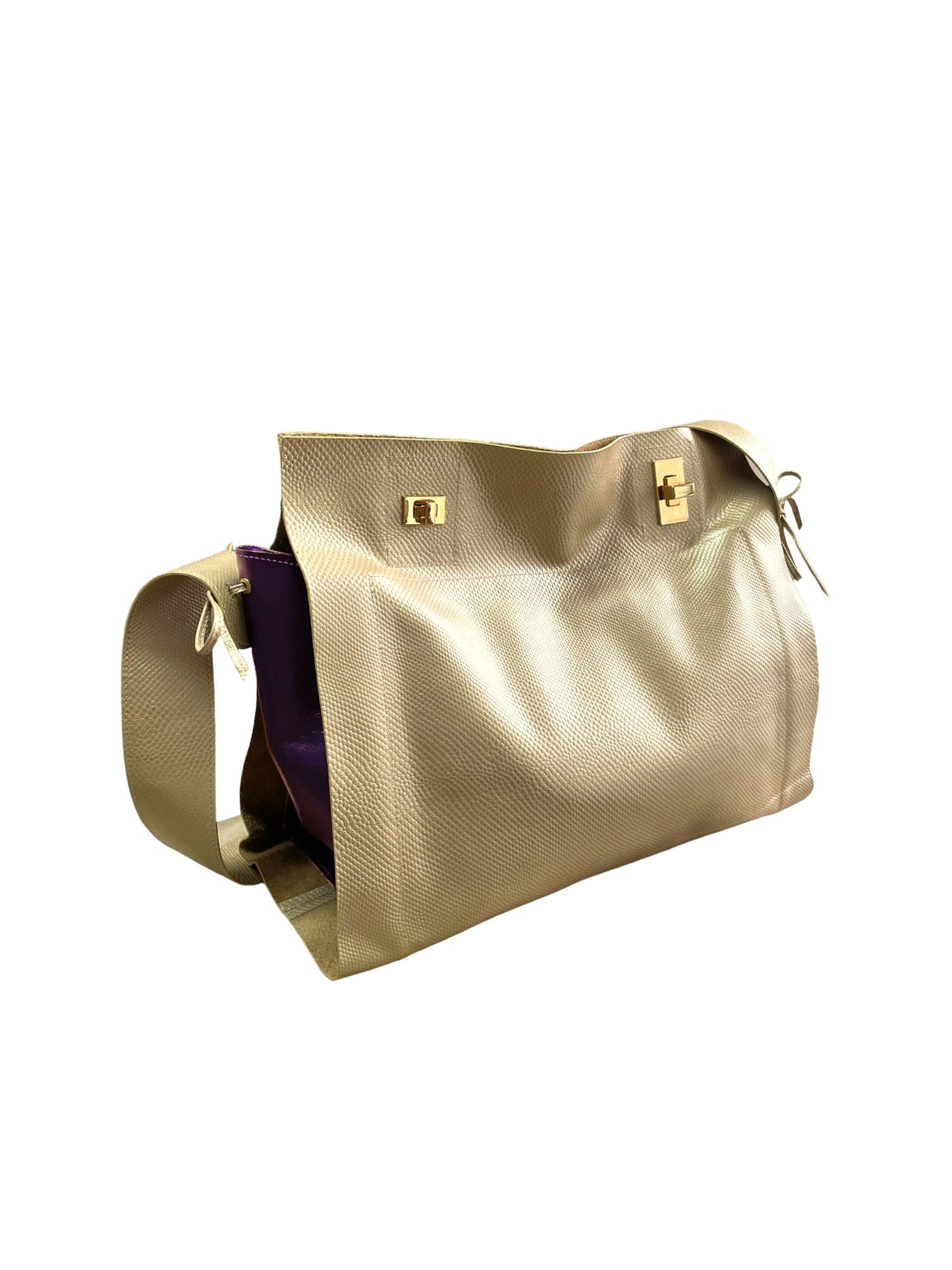 Sac AURORA snakeprint gold - VILLAMIZAR Brand