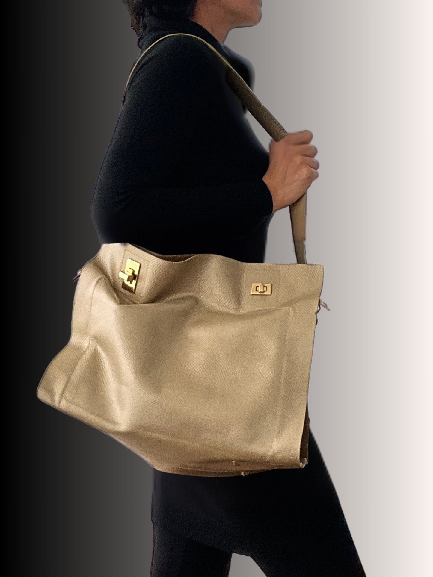 Sac AURORA snakeprint gold